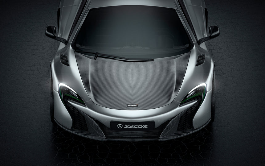 McLaren 650S Dry Carbon Fiber Fiber Front Bumper OEM - Zacoe