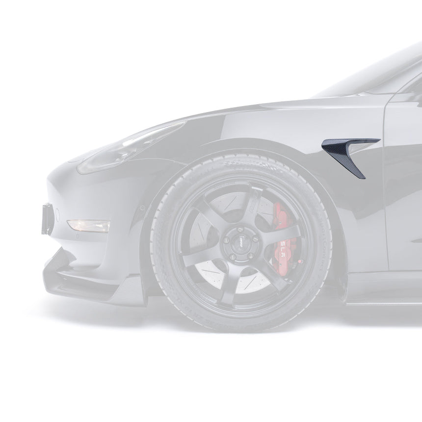 TESLA MODEL 3 CARBON FIBER SIDE CAMERA COVERS