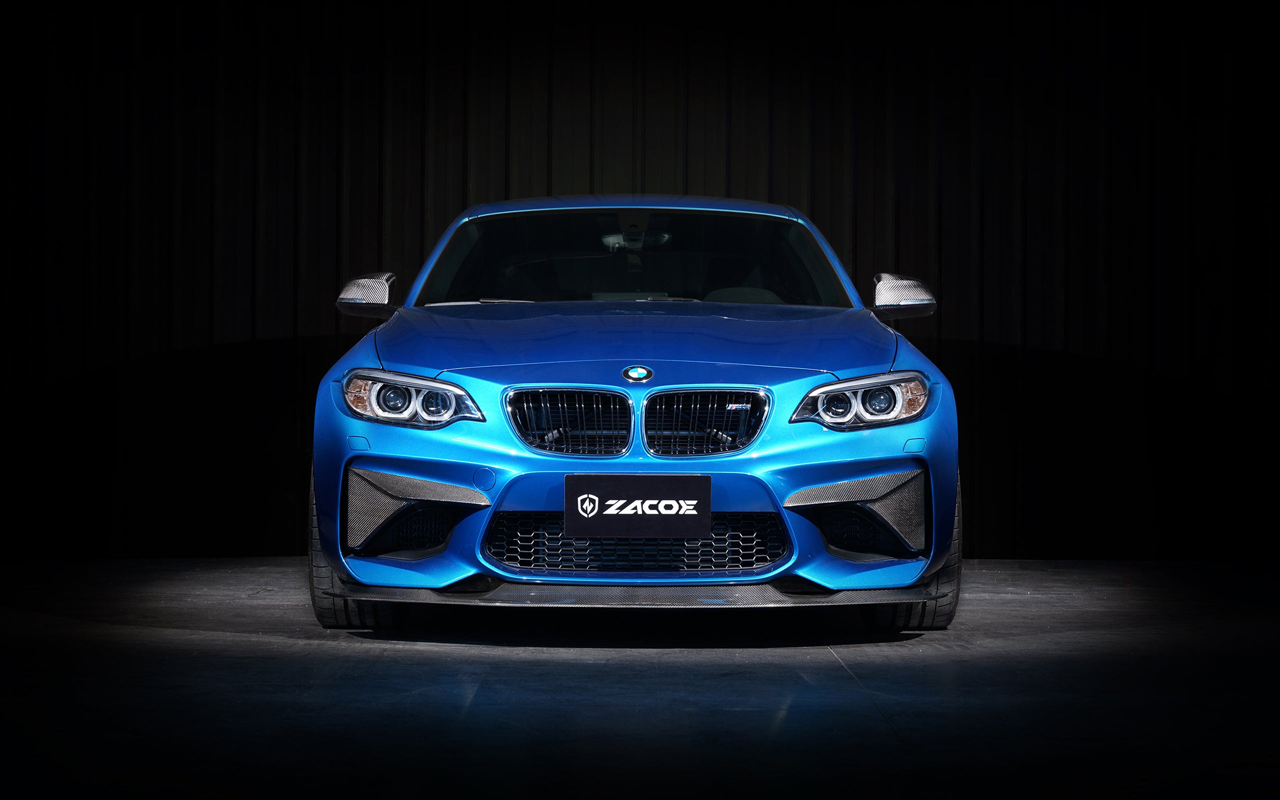 BMW M2 F87 DRY CARBON FIBER FRONT WIND KNIVES