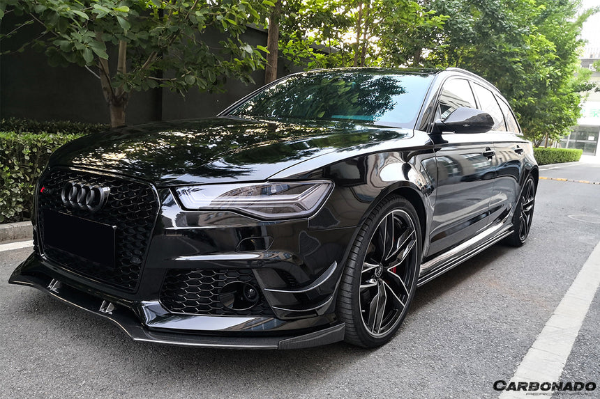 2013-2018 Audi RS6 Avant BS Style Carbon Fiber Front Bumper Canards