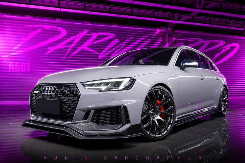 2017-2019 Audi RS4 B9 BKSS Style Front Lip