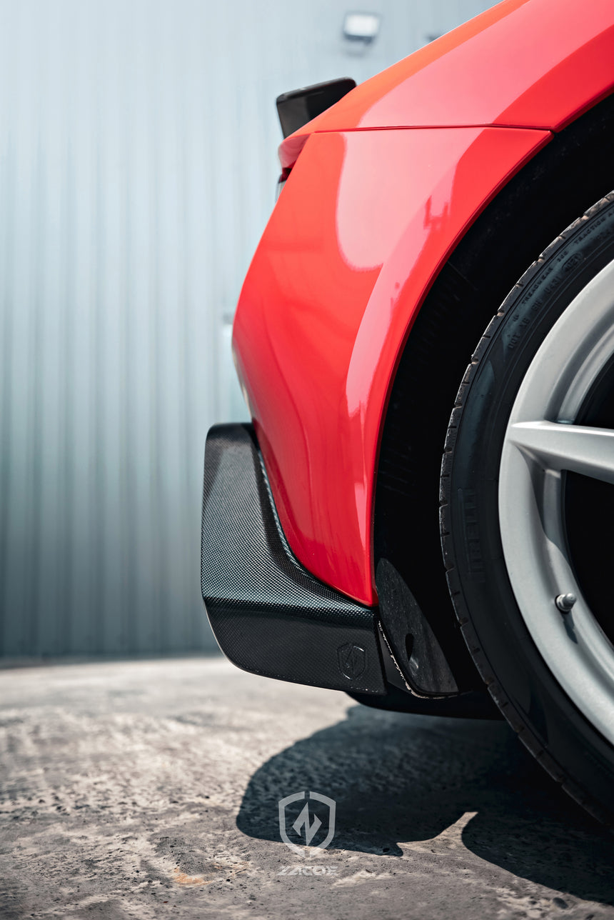 Dry Carbon Fiber Ferrari F8 Tributo Rear Side Flap - Zacoe