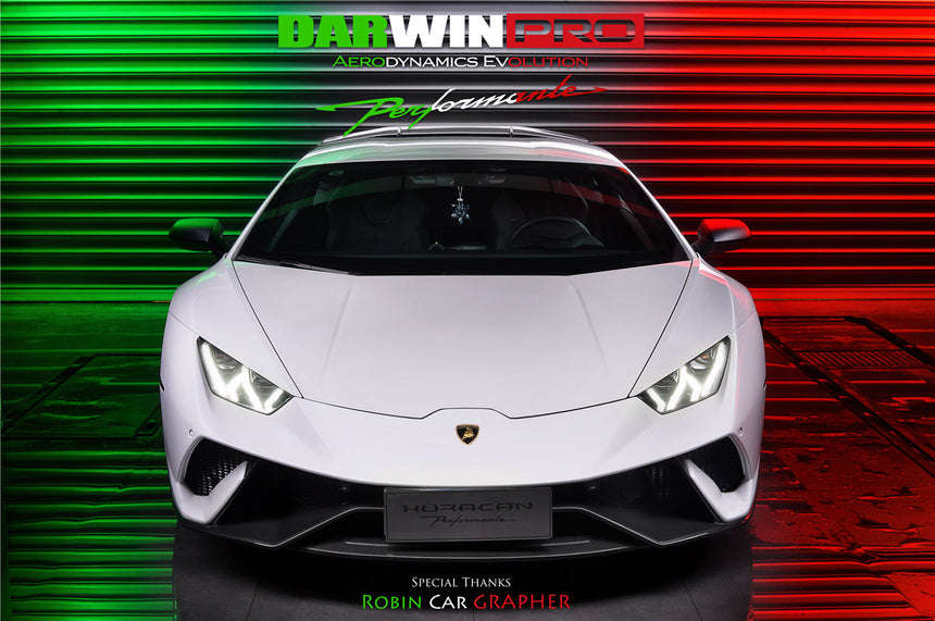 2015-2020 Lamborghini Huracan LP610/LP580/EVO Performante Style Partial Carbon Front Bumper