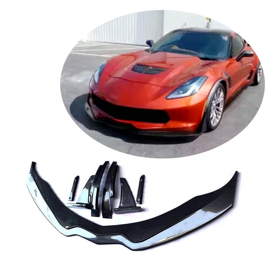 Chevrolet Corvette C7 2-Door 14-17 Carbon Fiber Front Bumper Lip