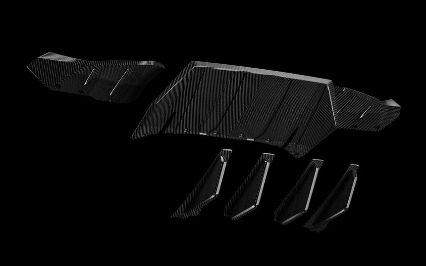 Lamborghini Huracan LP610 Dry Carbon Fiber Diffuser - Zacoe