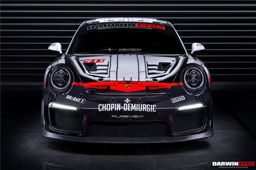 2016-2019 Porsche 911 991.2 Carrera /Targa 4/4S GT2RS Style Partial Carbon Fiber Front Bumper