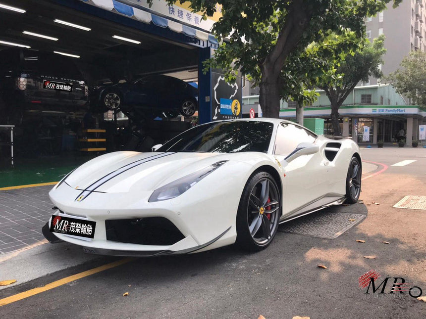 Ferrari 488 GTB Chitu Dry Carbon Fiber Side Skirts - Zacoe