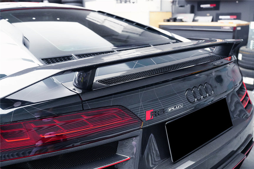 2016-2019 Audi R8 GEN2 V10 PLUS Coupe ONLY GT Style Carbon Fiber Trunk Wing w/ Base