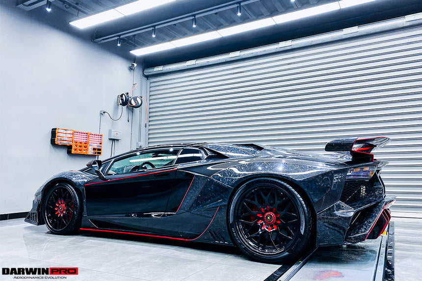 2011-2016 Lamborghini Aventador LP700 Roadster SV-BKSSII Style Wide Body Carbon Fiber Aero Full Kit