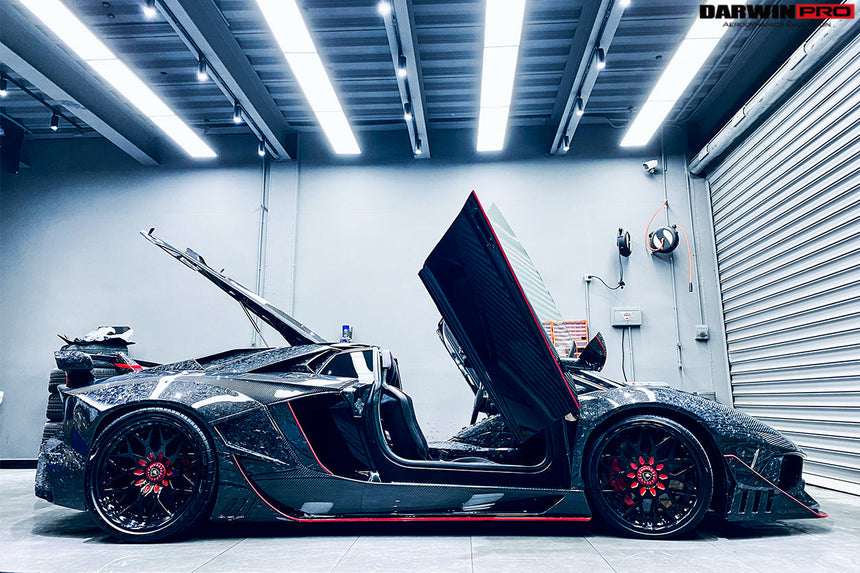 2011-2016 Lamborghini Aventador LP700 Roadster SV-BKSSII Style Wide Body Carbon Fiber Aero Full Kit