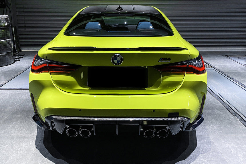 2021-UP BMW M3 G80 MP Style Carbon Fiber Quad Rear Lip with Caps