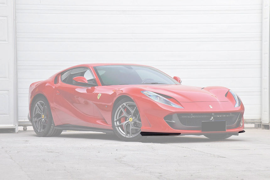 2017-2024 Ferrari 812 Superfast & GTS OEM Style Dry Carbon Fiber Front Side Splitter