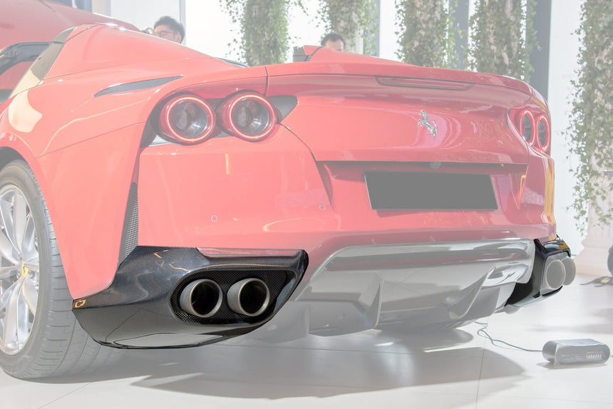 2017-2024 Ferrari 812 Superfast & GTS OEM Style Dry Carbon Fiber Rear Side Diffuser