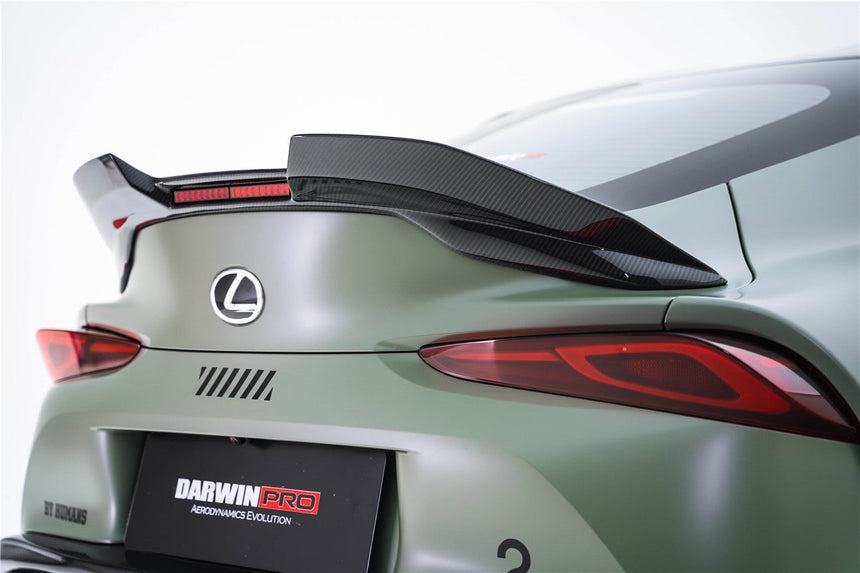 2019-UP Toyota GR Supra (J29/DB) A90 A91 BKSS Style Carbon Fiber Trunk Spoiler w/ LED Light