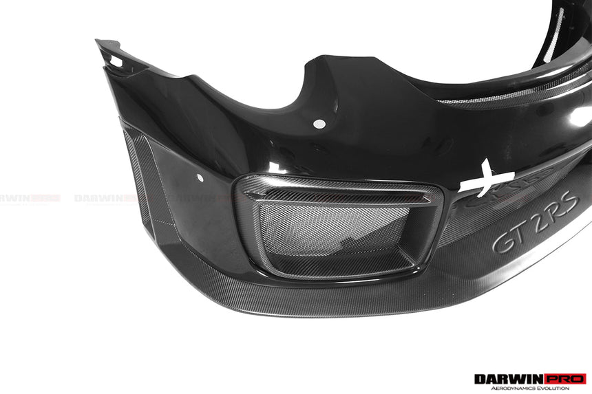2016-2019 Porsche 911 991.2 Carrera /Targa 4/4S GT2RS Style Partial Carbon Fiber Front Bumper