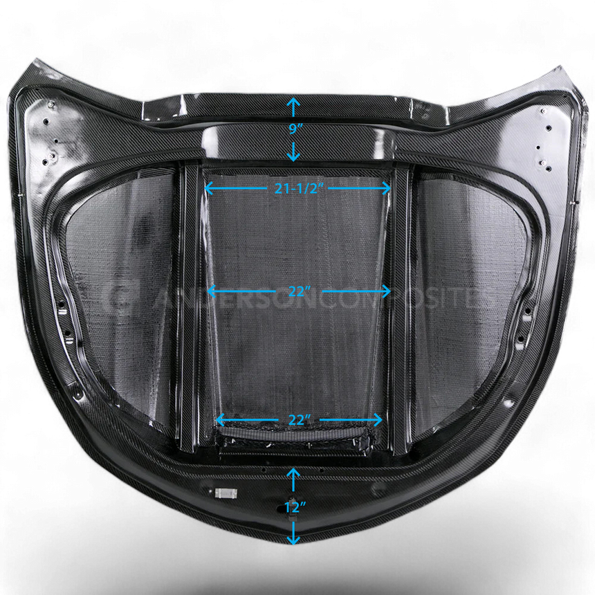 Type-CP double sided carbon fiber hood for 2016-2024 Chevrolet Camaro