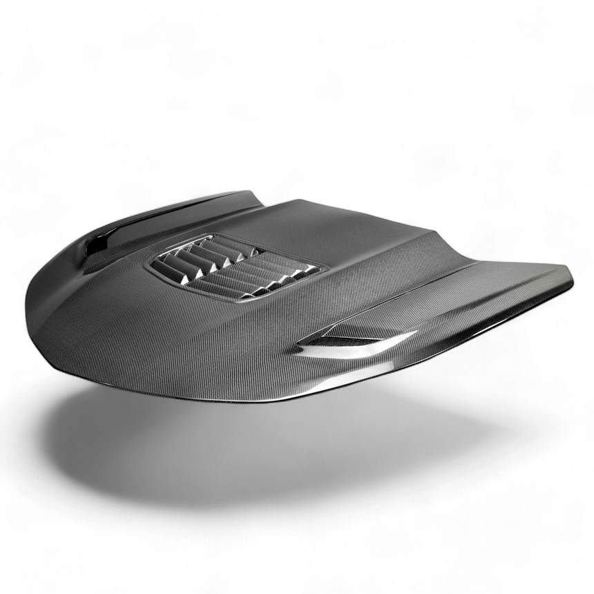 Type-T2 doubled sided carbon fiber hood for 2016-2023 Chevrolet Camaro (2019-2023 SS style)