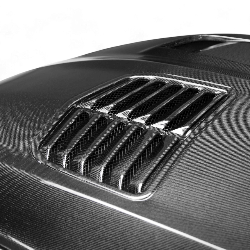 Type-T2 doubled sided carbon fiber hood for 2016-2023 Chevrolet Camaro (2019-2023 SS style)