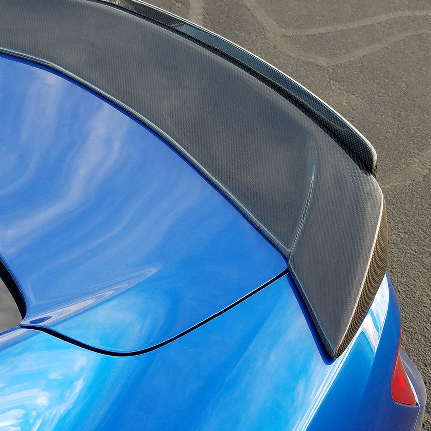 Type-ST carbon fiber rear spoiler with wicker bill for 2016-2024 Chevrolet Camaro (Mounting points SS Stanchion Spoiler Only)