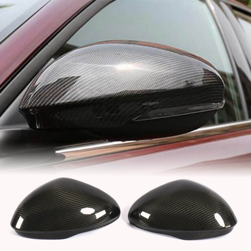 Alfa Romeo Giulia 952 Dry Carbon Fiber Add-on Side Rearview Mirror Cover Caps Pair