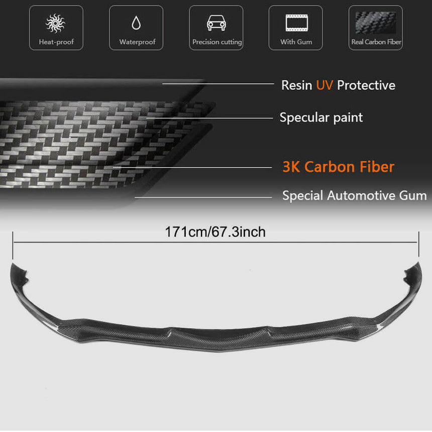 Alfa Romeo Giulia 952 TI Sport Carbon Fiber Front Bumper Lip Spoiler Wide Body Kit