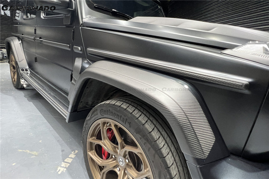 2018-2024 Mercedes Benz G550 & G63 AMG W464 G-Wagon BR-G900 Style Dry Carbon Body Line Trims