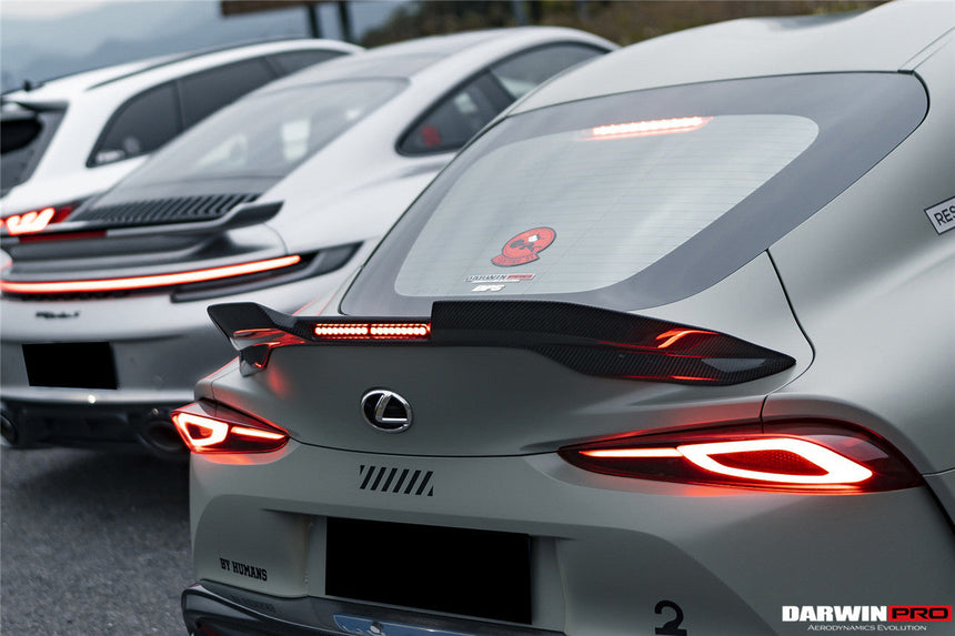 2019-UP Toyota GR Supra (J29/DB) A90 A91 BKSS Style Carbon Fiber Trunk Spoiler w/ LED Light