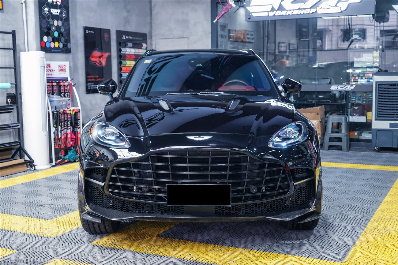 2021-2024 Aston Martin DBX 707 Style Dry Carbon Fiber Front Bumper With Lights