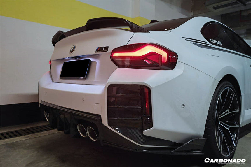 2021-2024 BMW M2 G87 OD Style Dry Carbon FIber Rear Bumper Splitter Winglets