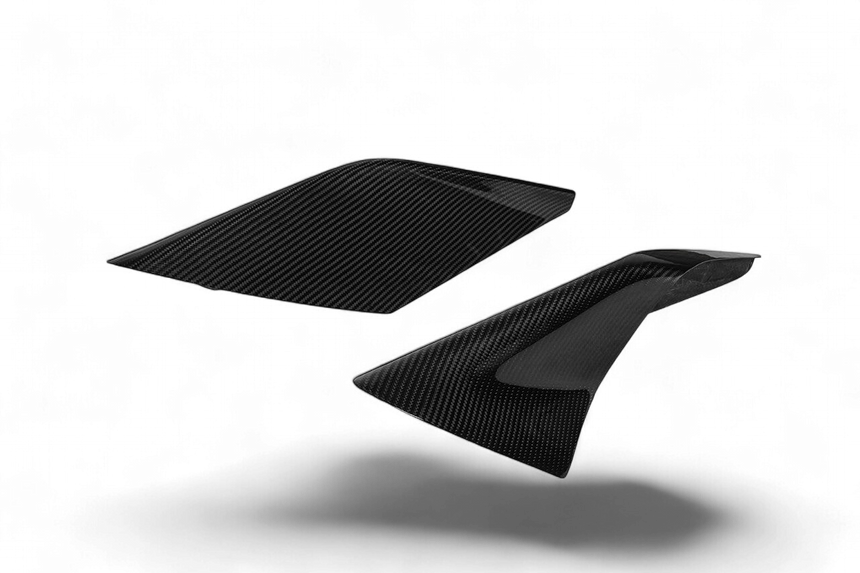 2019-2024 Ferrari F8 OEM Style Dry Carbon Fiber Side Air Intake Fins Flaps Wings