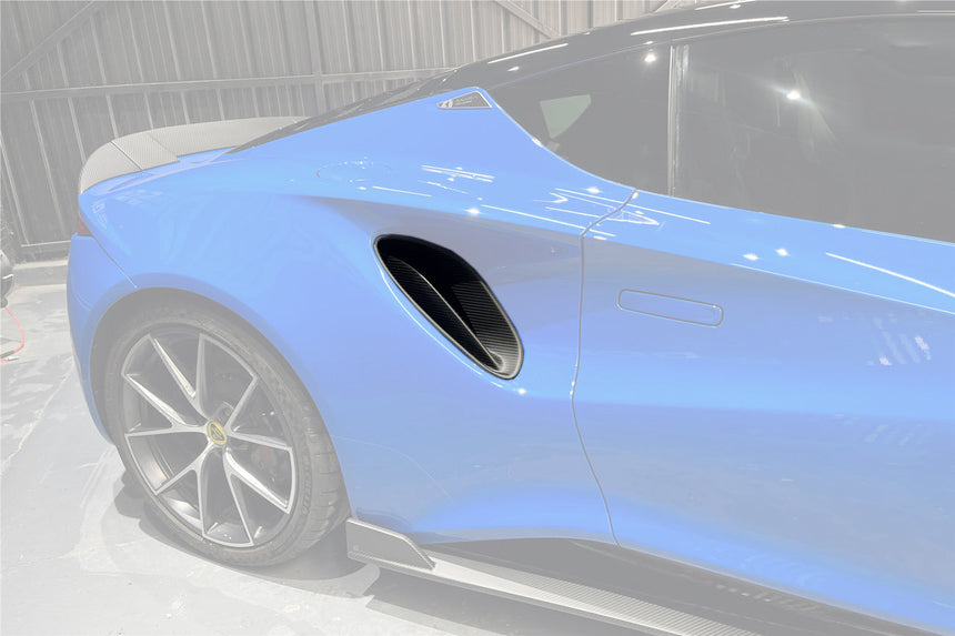 2021-2024 Lotus Emira OD Style Dry Carbon Fiber Quarter Panel Side Scoopes