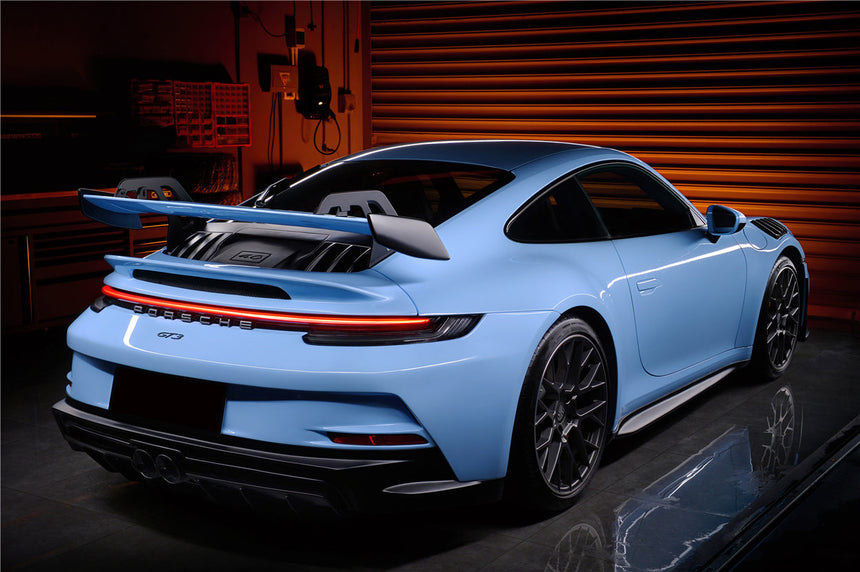 2019-2023 Porsche 911 992 Carrera & S & 4 & 4S & Targa & Cabriolet GT3 Style Rear Bumper Red Reflector Panels