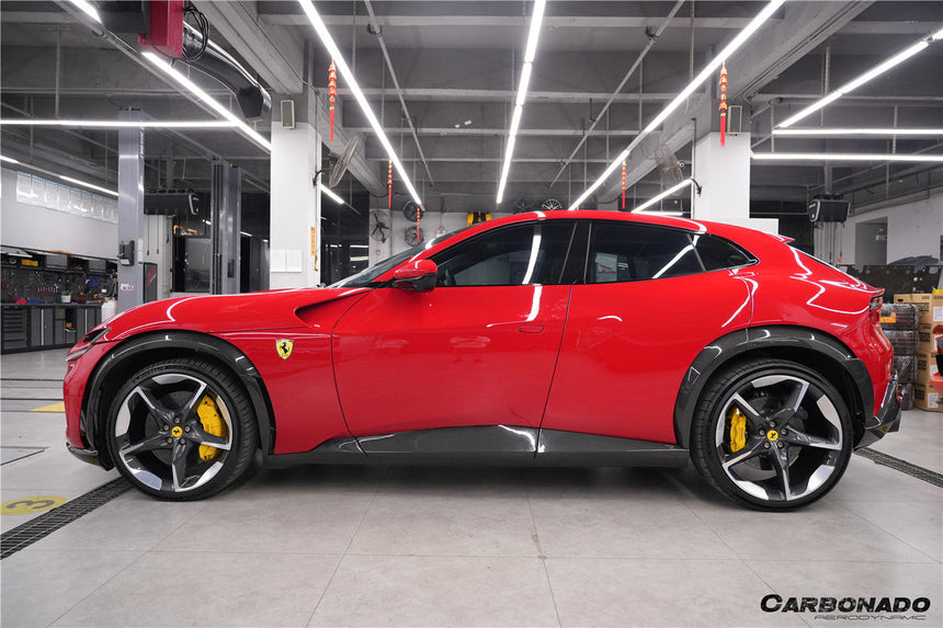 2023-UP Ferrari Purosangue FUV Type F175 OEM Style Dry Carbon Fiber Side Skirts