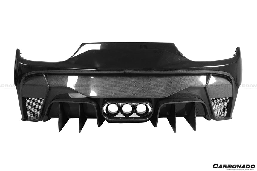 2010-2015 Ferrari 458 Italy & Spider VRS Style Rear Bumper With Tips