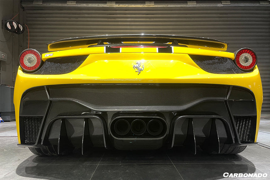 2010-2015 Ferrari 458 Italy & Spider VRS Style Rear Bumper With Tips