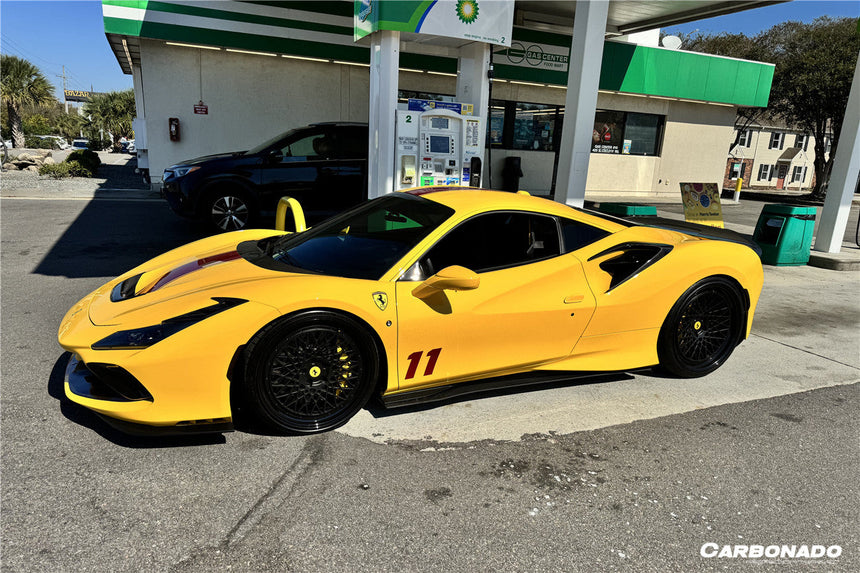 2015-2024 Ferrari 488 GTB Spider And F8 MSY Style Carbon Fiber Side Air Intake Flaps