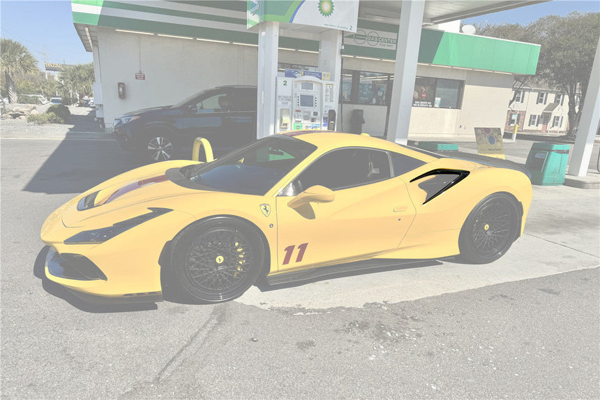 2015-2024 Ferrari 488 GTB Spider And F8 MSY Style Carbon Fiber Side Air Intake Flaps