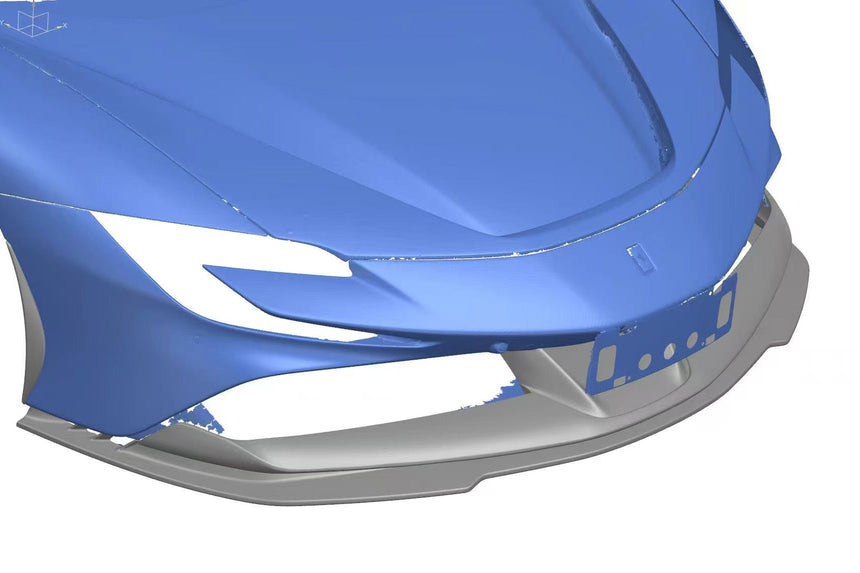 2020-UP Ferrari SF90 MI Style Autoclave Carbon Fiber Front Lip Splitter
