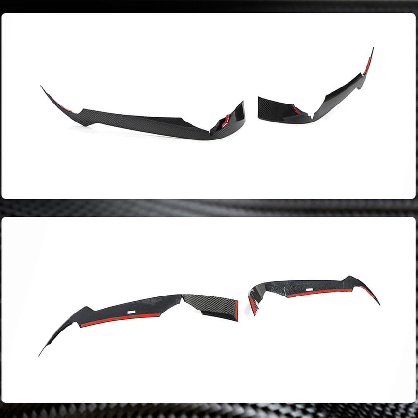 Chevrolet Corvette C8 Carbon Fiber Front Air Intake Vents Bumper Aero Flicks Trims
