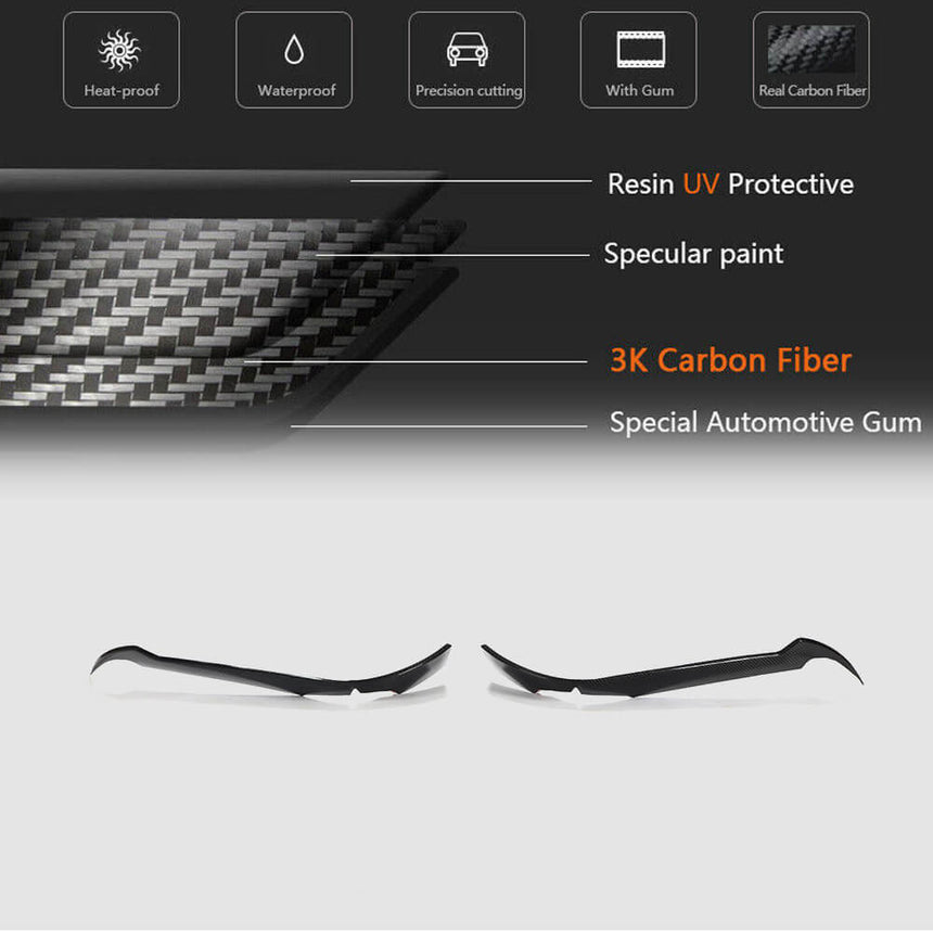 Chevrolet Corvette C8 Carbon Fiber Front Air Intake Vents Bumper Aero Flicks Trims