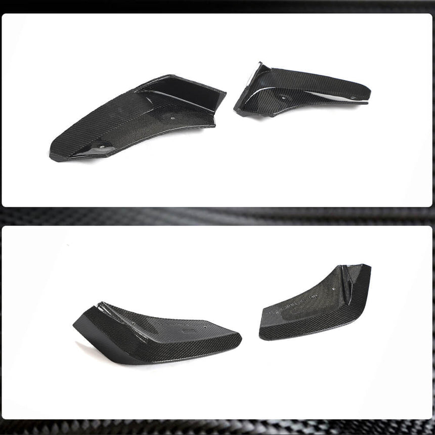 Chevrolet Corvette C8 Stingray Carbon Fiber Rear Bumper Splitter Canard Apron Winglets Flaps