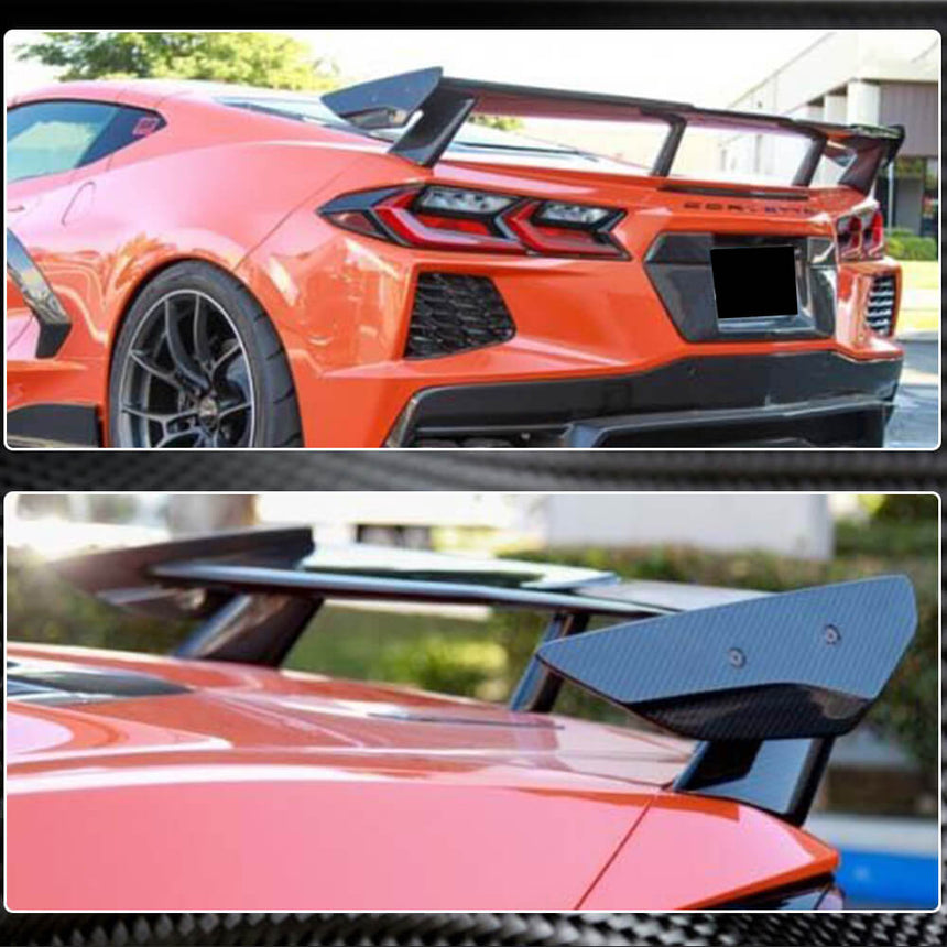 Chevrolet Corvette C8 Carbon Fiber Rear Trunk Spoiler Boot Wing Lip