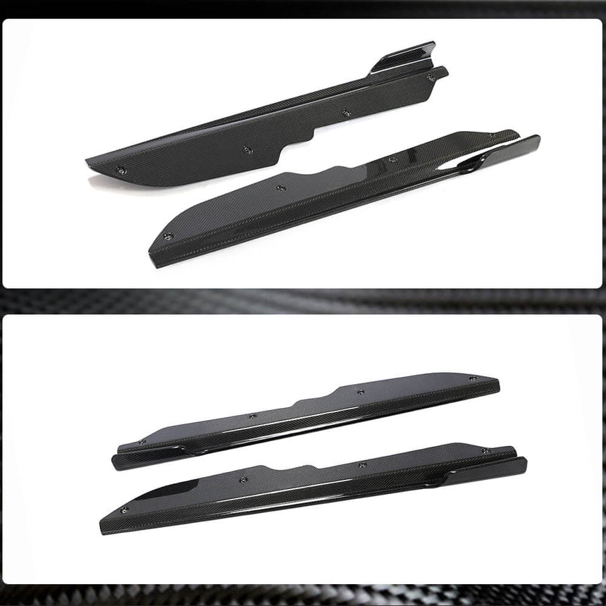 For Chevrolet Corvette C8 Carbon Fiber Side Skirts Splitter Canard Cupwing Winglets Flaps