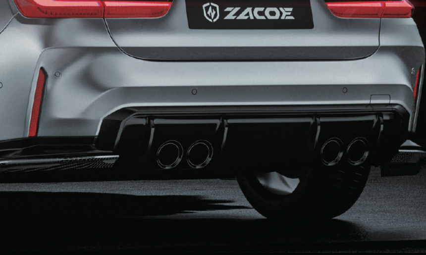 BMW M3 - G80 Dry Carbon Fiber Rear Side Blades - Zacoe