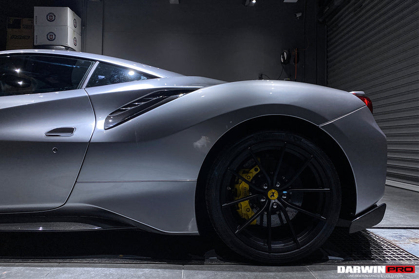 2015-2020 Ferrari 488 GTB | Spider Pista Style Carbon Fiber Quarter Panel Side Scoops