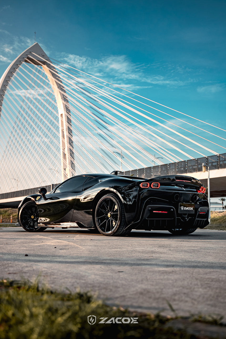 Dry Carbon Fiber Ferrari SF90 Stradale Side Skirts - Zacoe