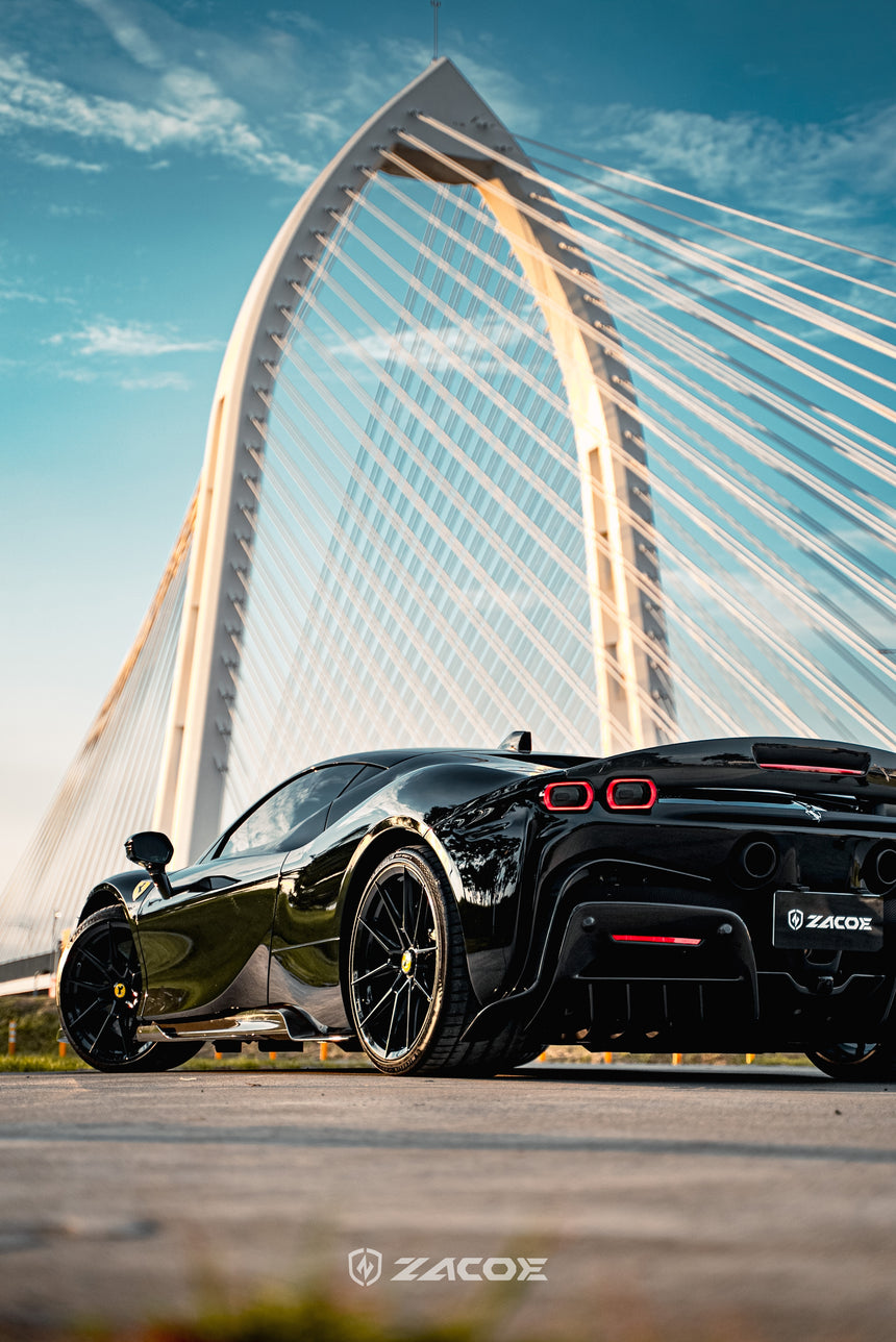 Dry Carbon Fiber Ferrari SF90 Stradale Side Skirts - Zacoe