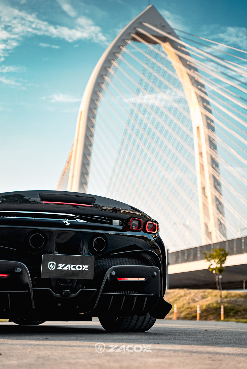 Dry Carbon Fiber Ferrari SF90 Stradale Rear Diffuser - Zacoe