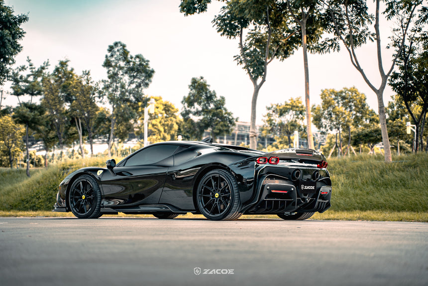 Dry Carbon Fiber Ferrari SF90 Stradale Side Skirts - Zacoe
