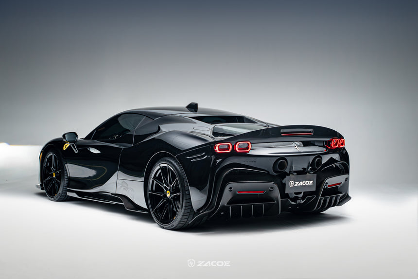 Dry Carbon Fiber Ferrari SF90 Stradale Side Skirts - Zacoe